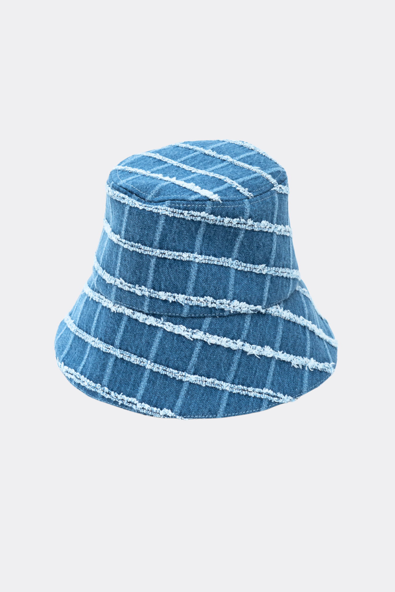 CHECK DENIM BUCKET HAT
