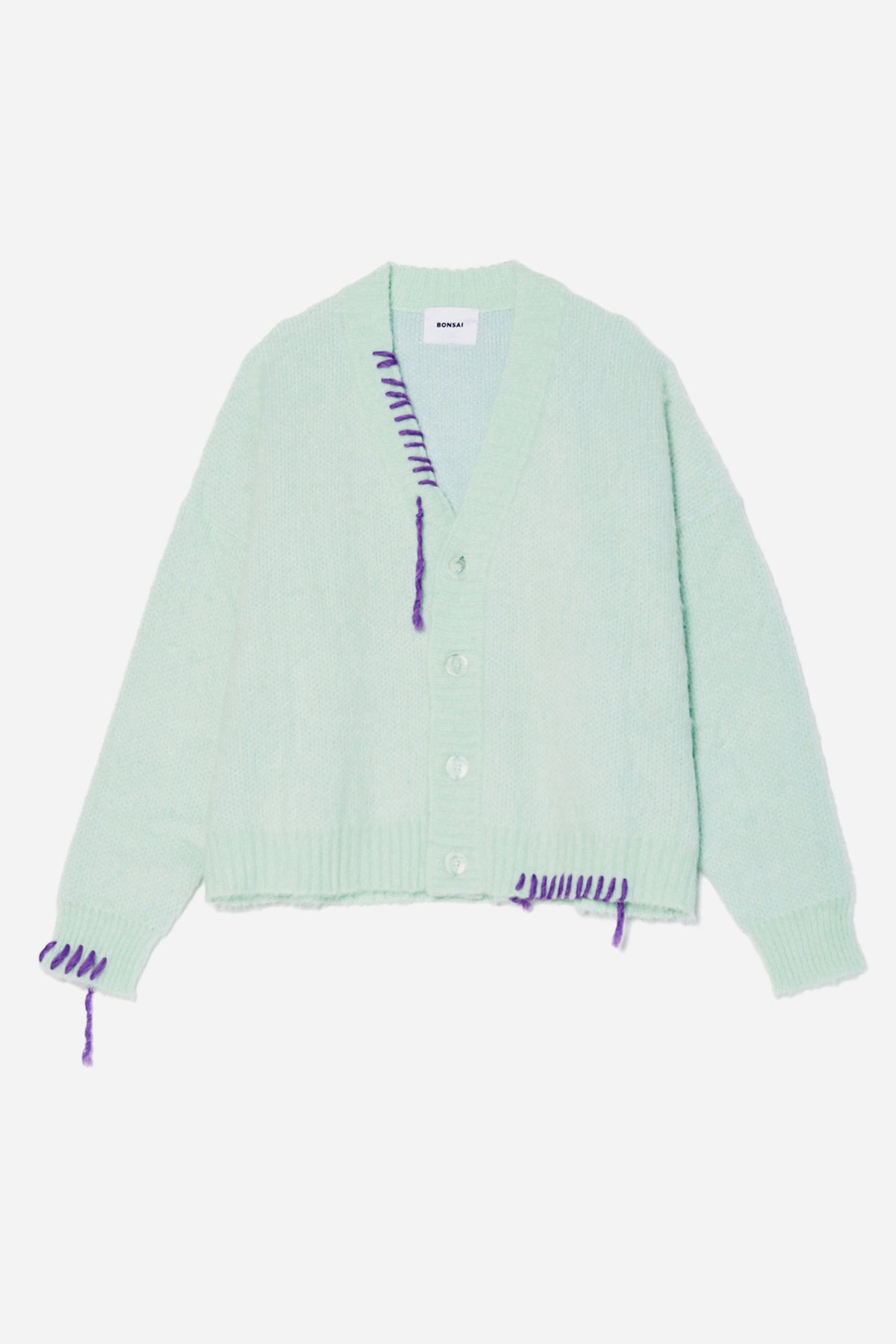 MINT MOHAIR CARDIGAN SWEATER