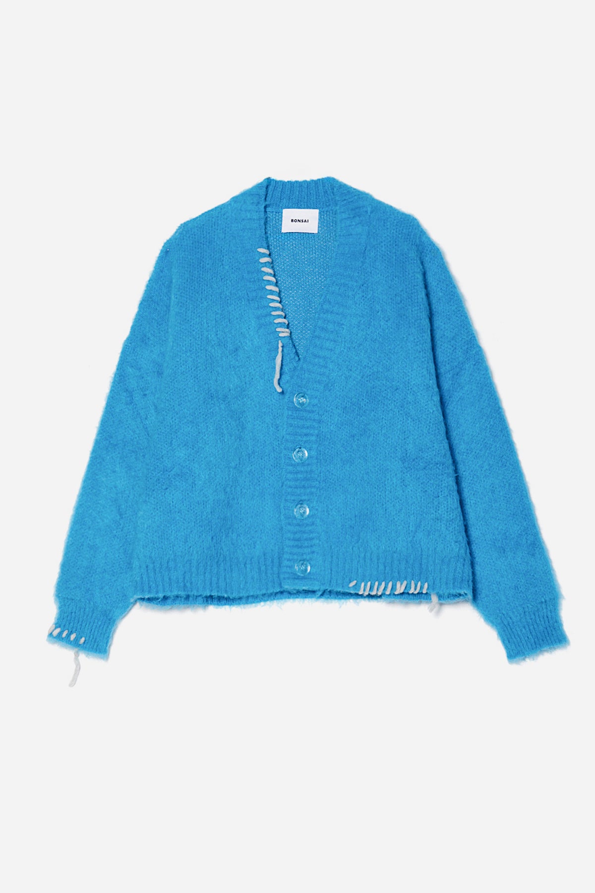 AZURE MOHAIR CARDIGAN SWEATER