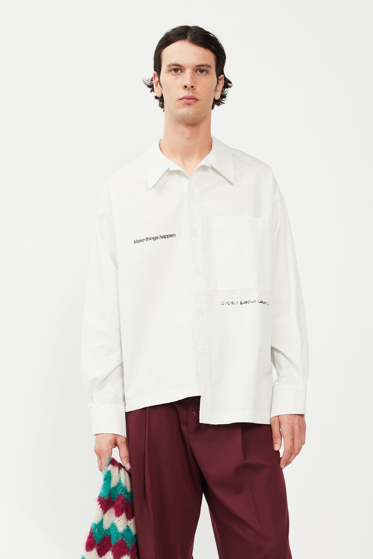 ASIMMETRIC BOTTON DOWN SHIRT