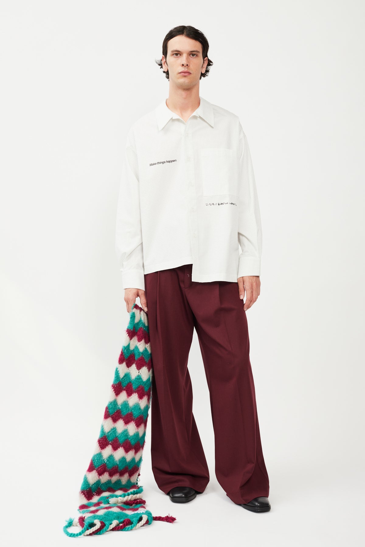 ASIMMETRIC BOTTON DOWN SHIRT