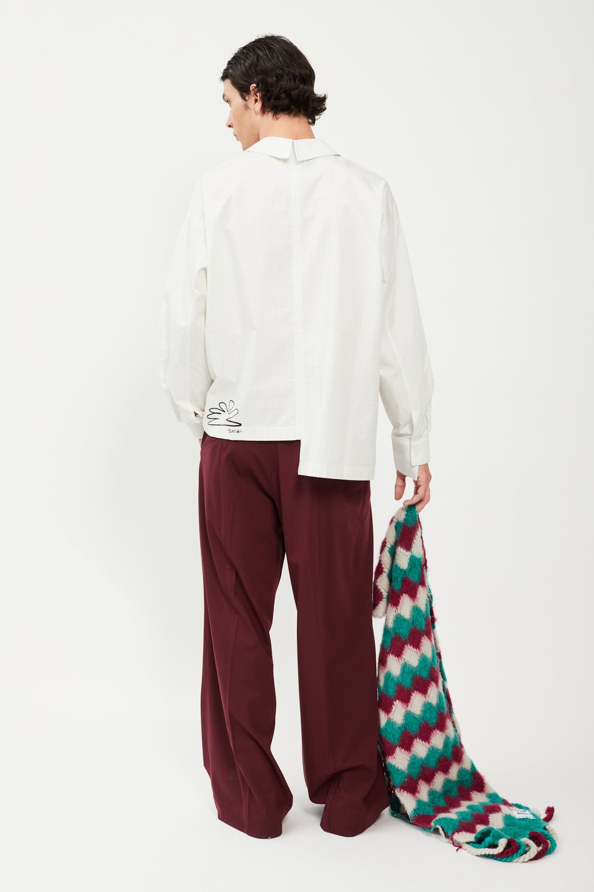 ASIMMETRIC BOTTON DOWN SHIRT