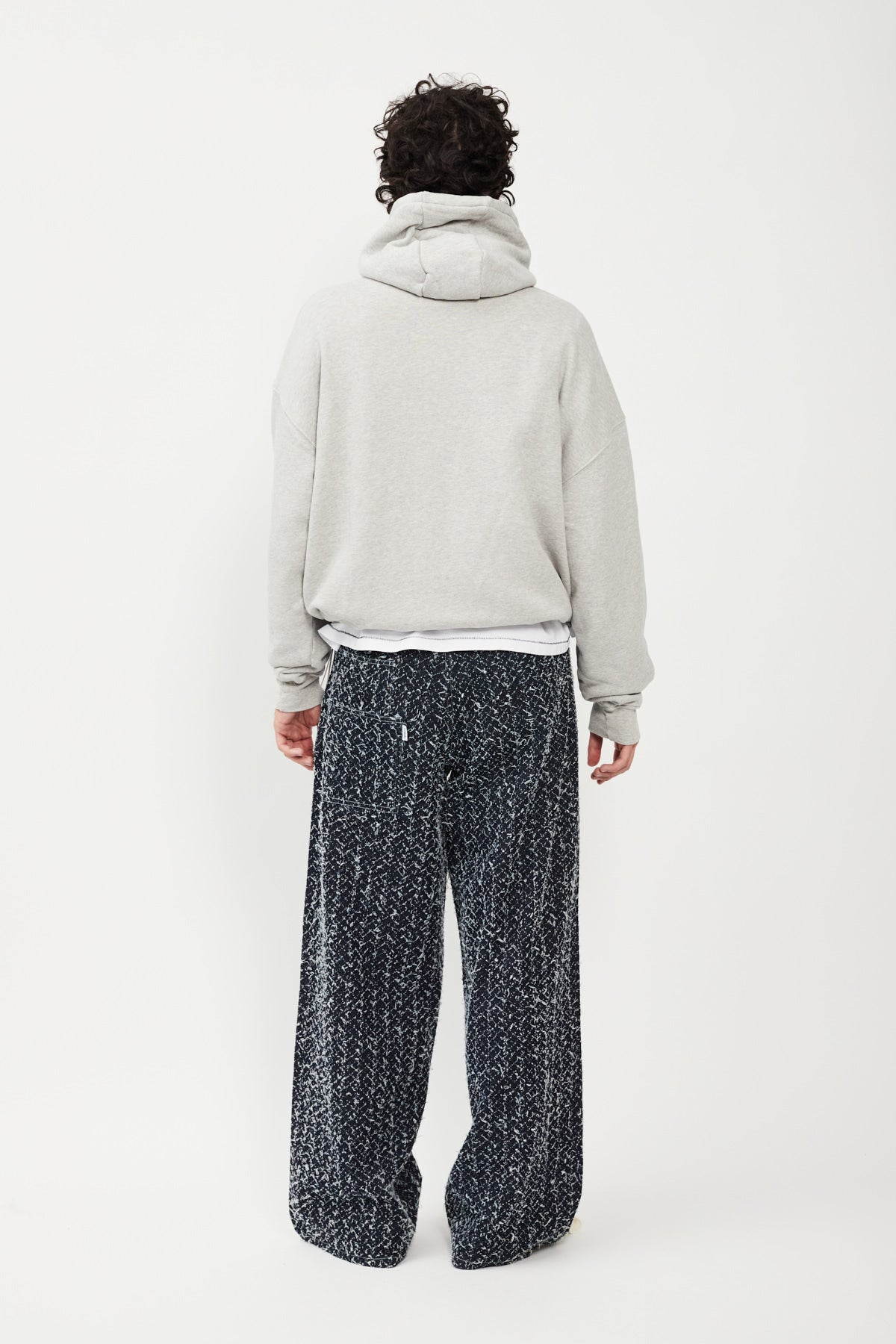 BOUCLE DENIM SUPER LOOSE FIT PANT