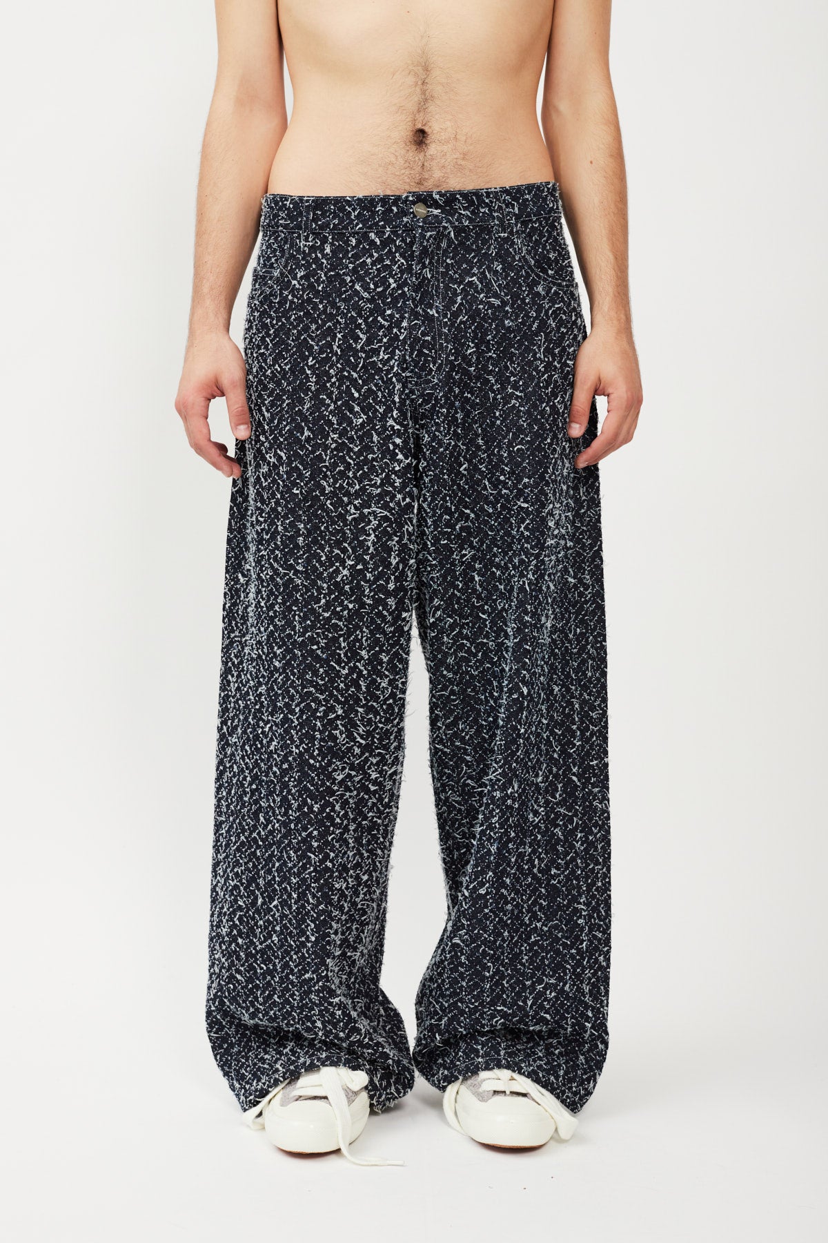 BOUCLE DENIM SUPER LOOSE FIT PANT