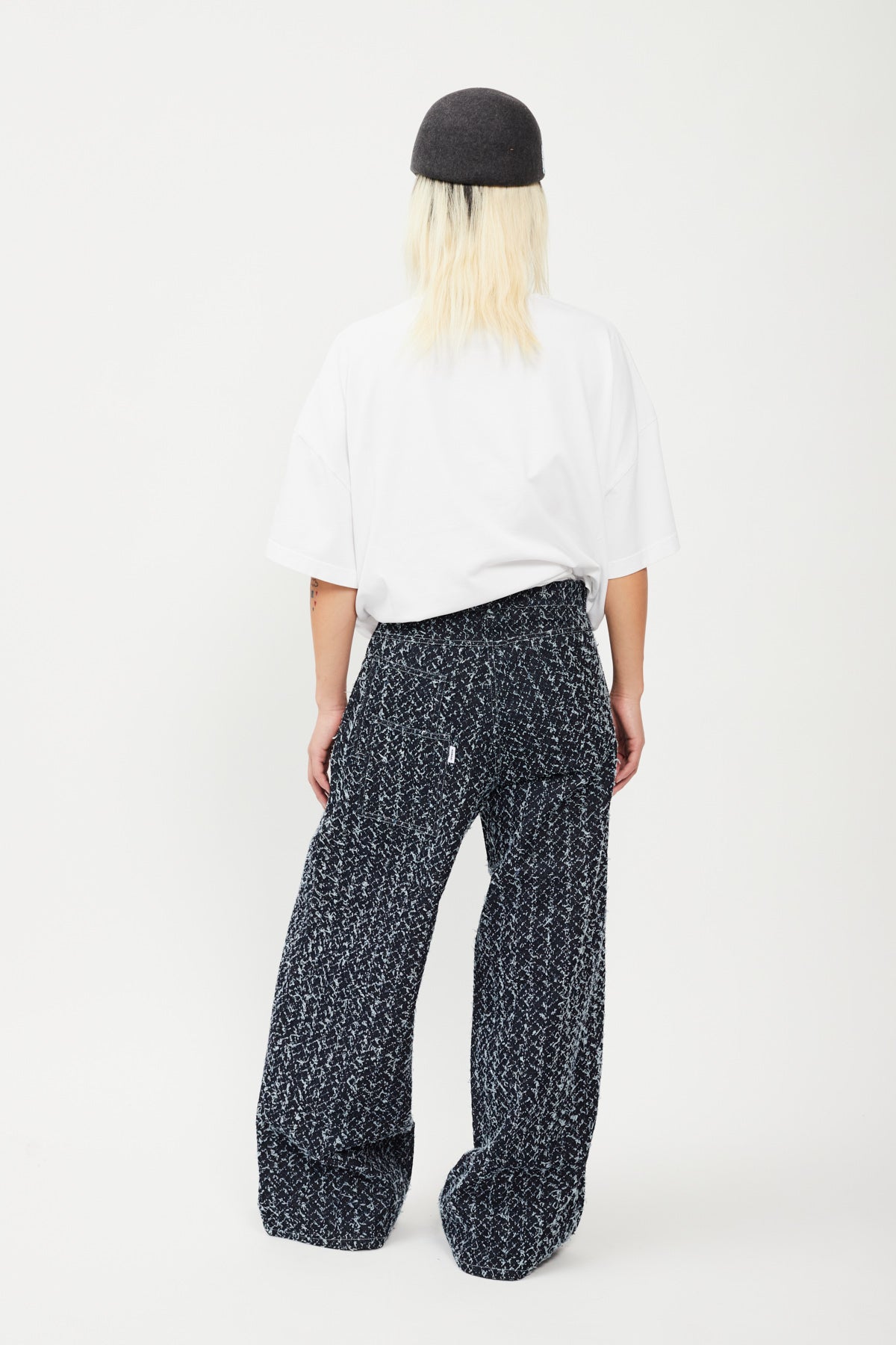 BOUCLE DENIM SUPER LOOSE FIT PANT