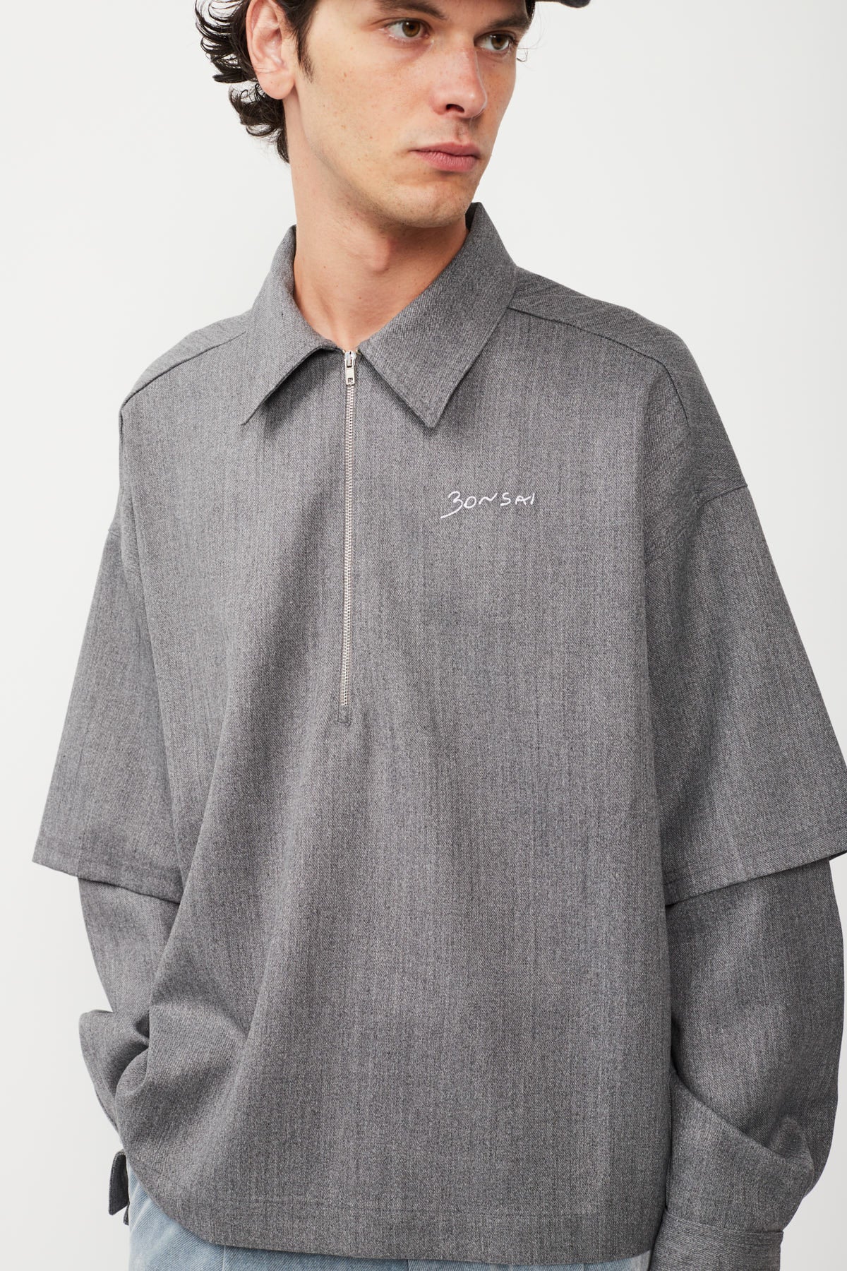 BASEBALL HALF ZIP SHIRT