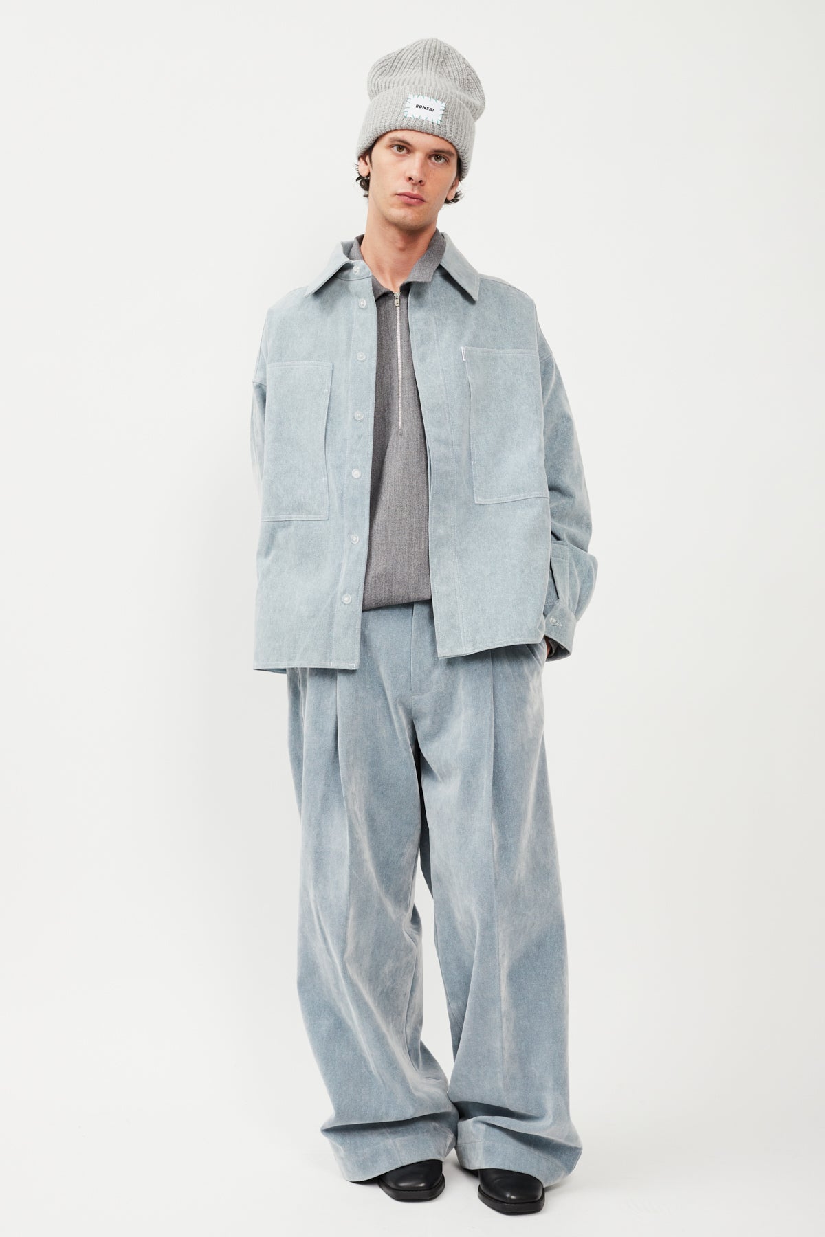 VELVET OVERSHIRT JACKET