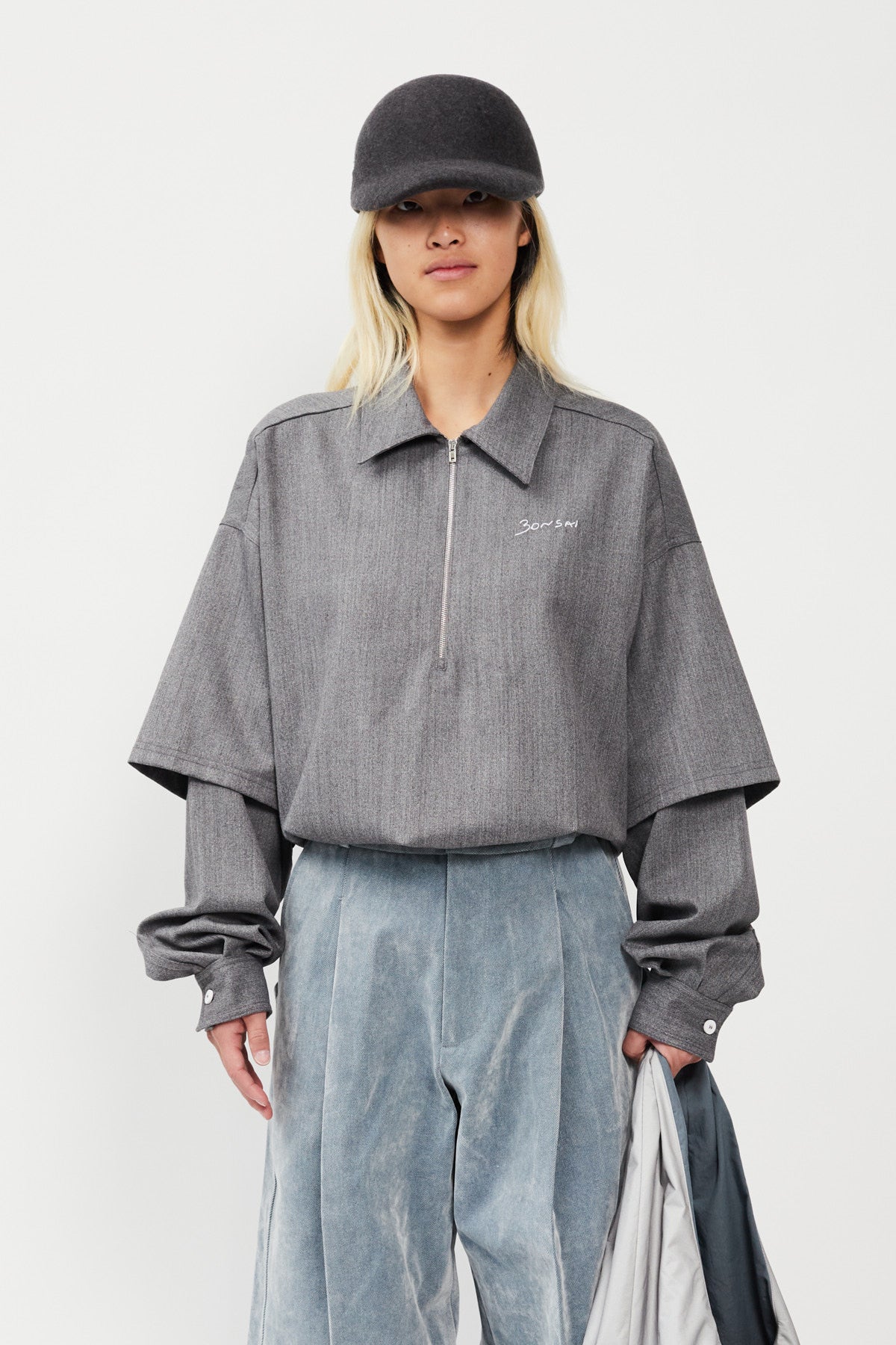 BASEBALL HALF ZIP SHIRT