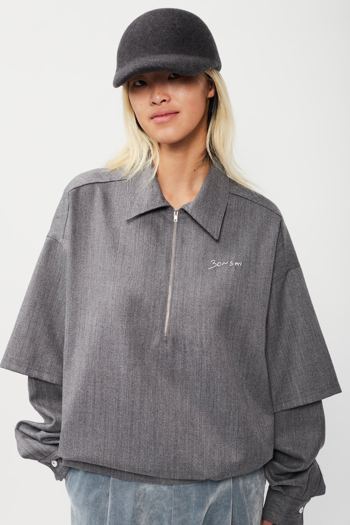 BASEBALL HALF ZIP SHIRT