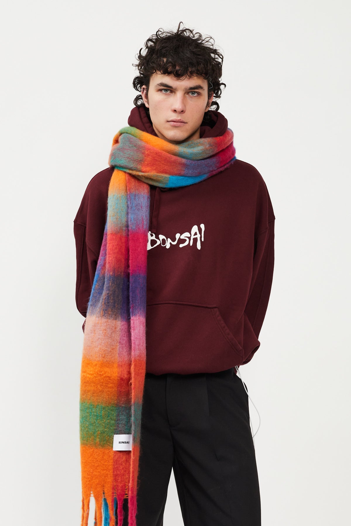 CHECK KNIT SCARF