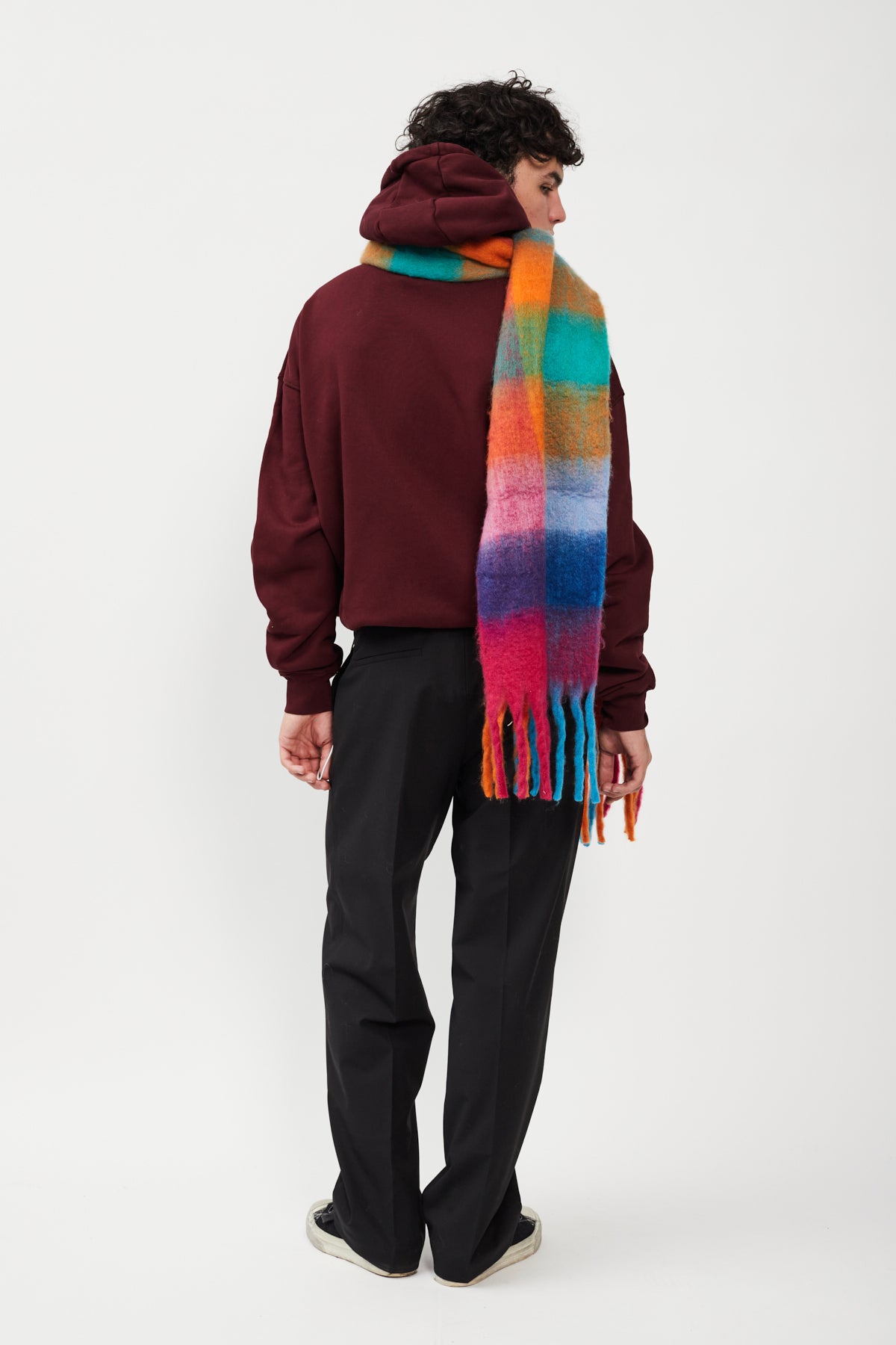 CHECK KNIT SCARF