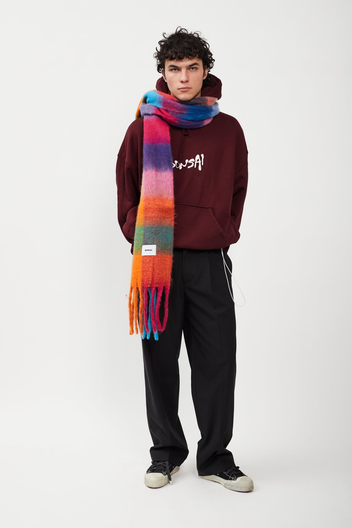 CHECK KNIT SCARF