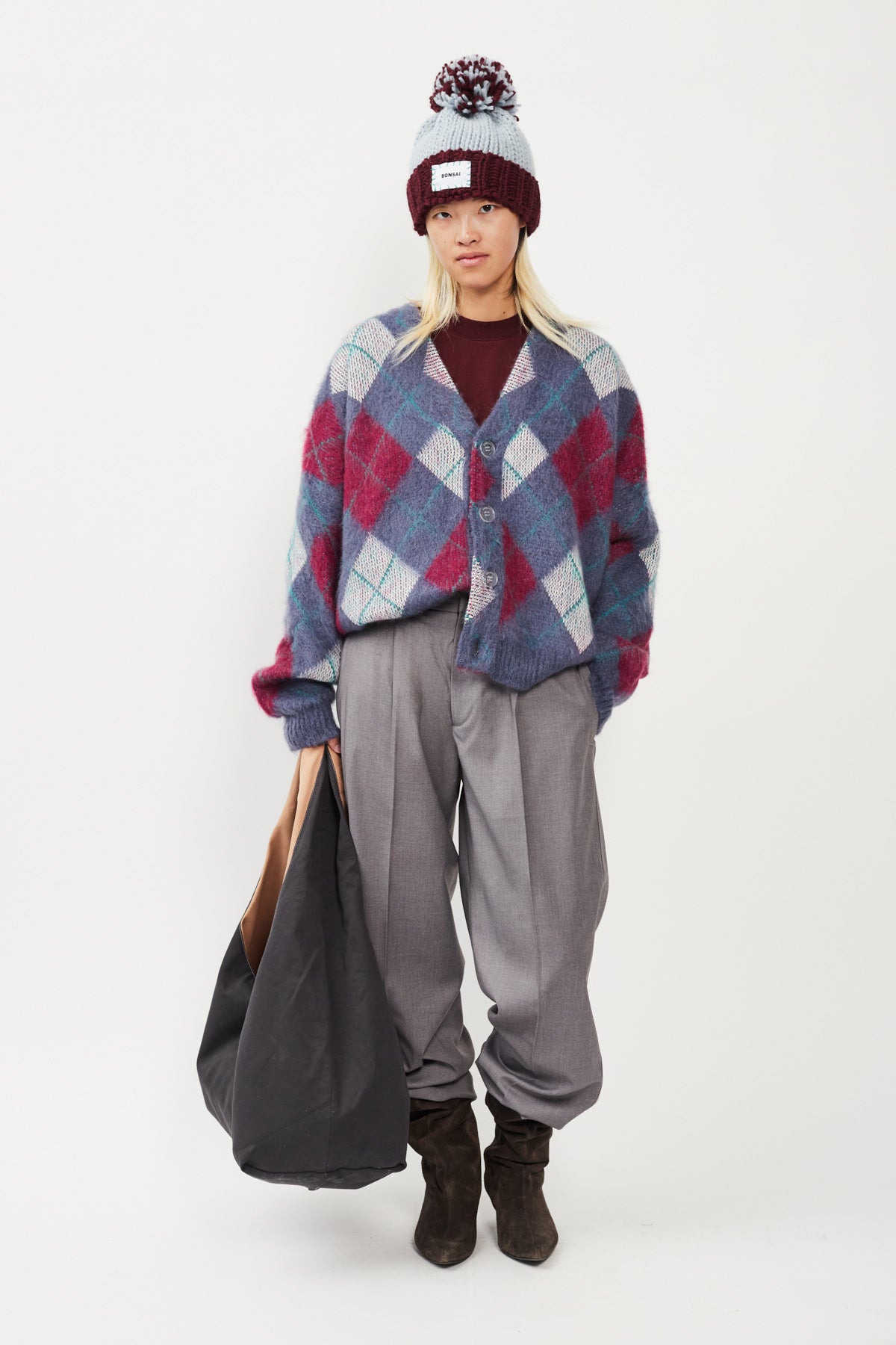 ROMBI MOHAIR CARDIGAN SWEATER