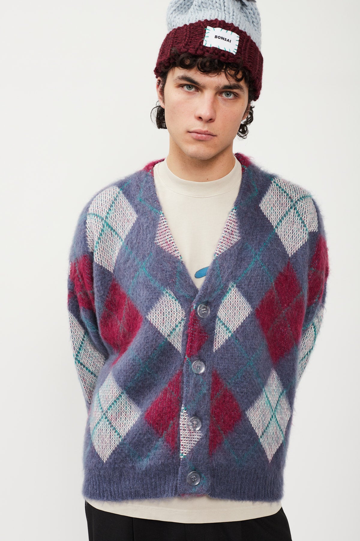 ROMBI MOHAIR CARDIGAN SWEATER