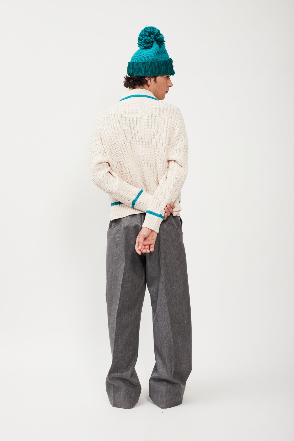 EMBROIDERY KNIT FULL  ZIP JACKET