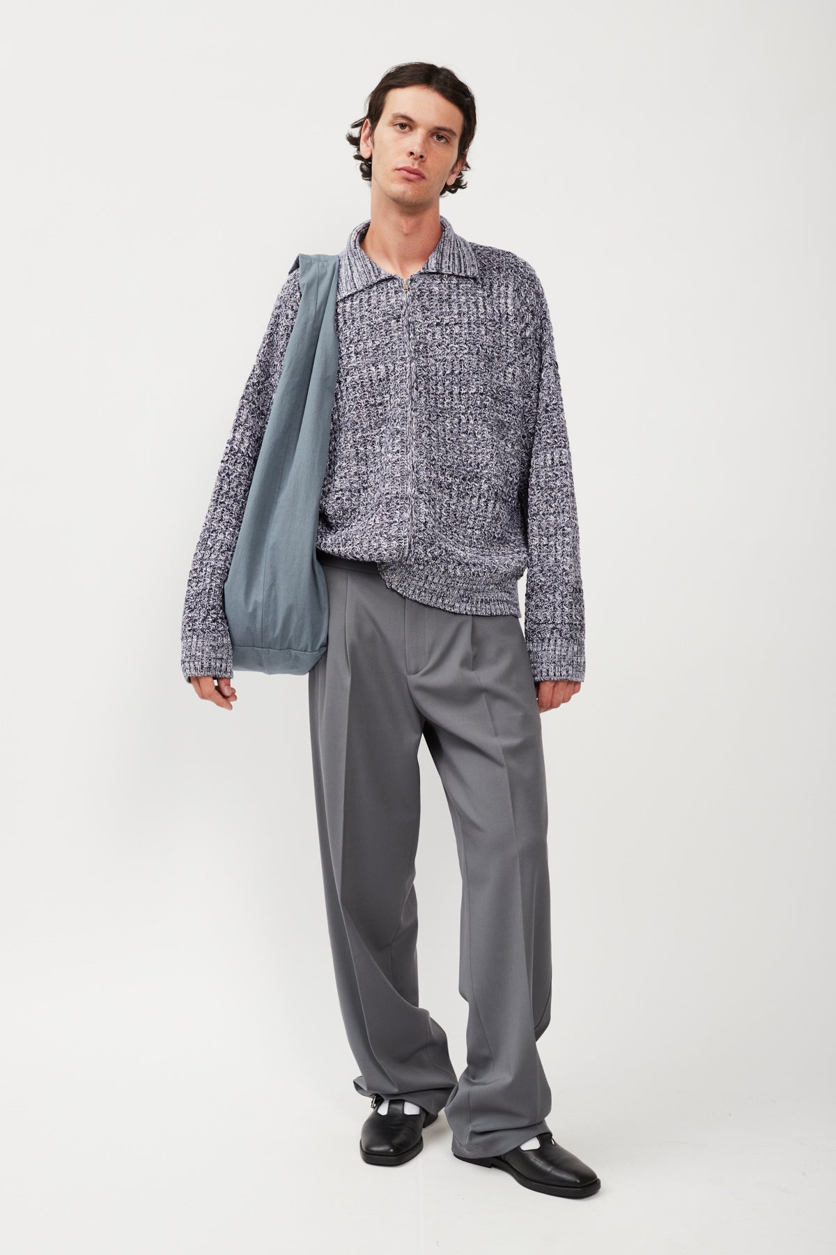 UPCYCLE WOOL FULL-ZIP JACKET