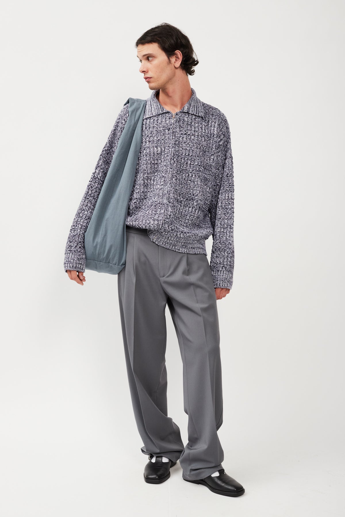 UPCYCLE WOOL FULL-ZIP JACKET