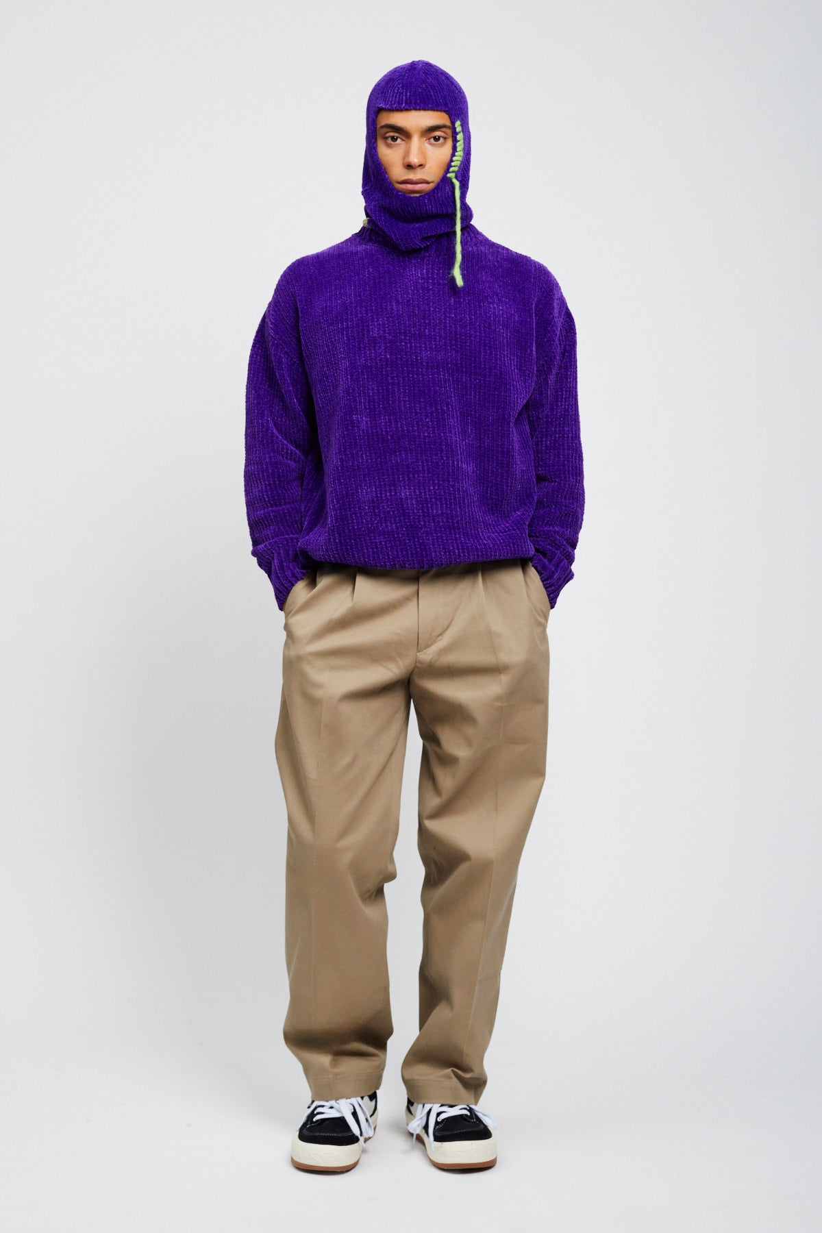 PURPLE CHENILLE SWEATER