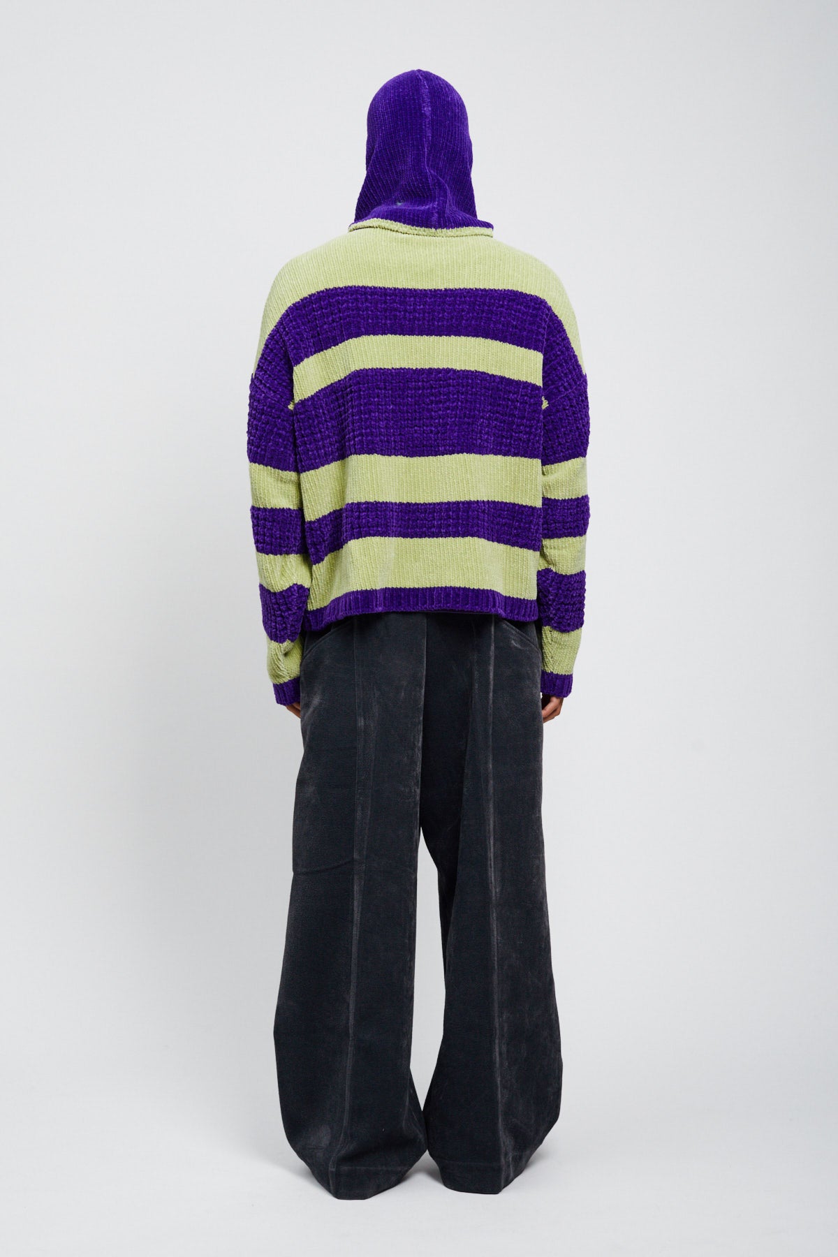 STRIPES CHENILLE CREWNECK SWEATER