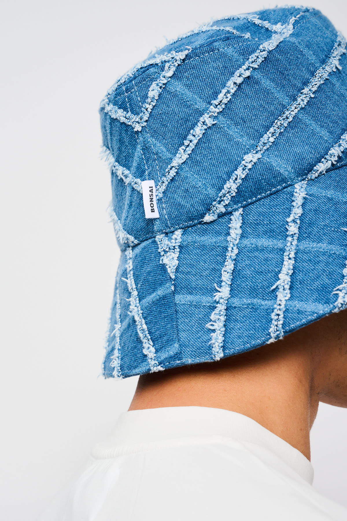 CHECK DENIM BUCKET HAT