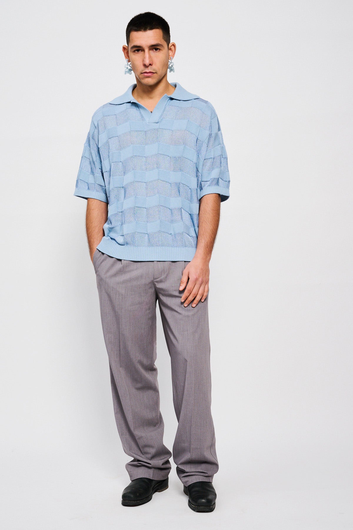 STRIPES KNIT POLO