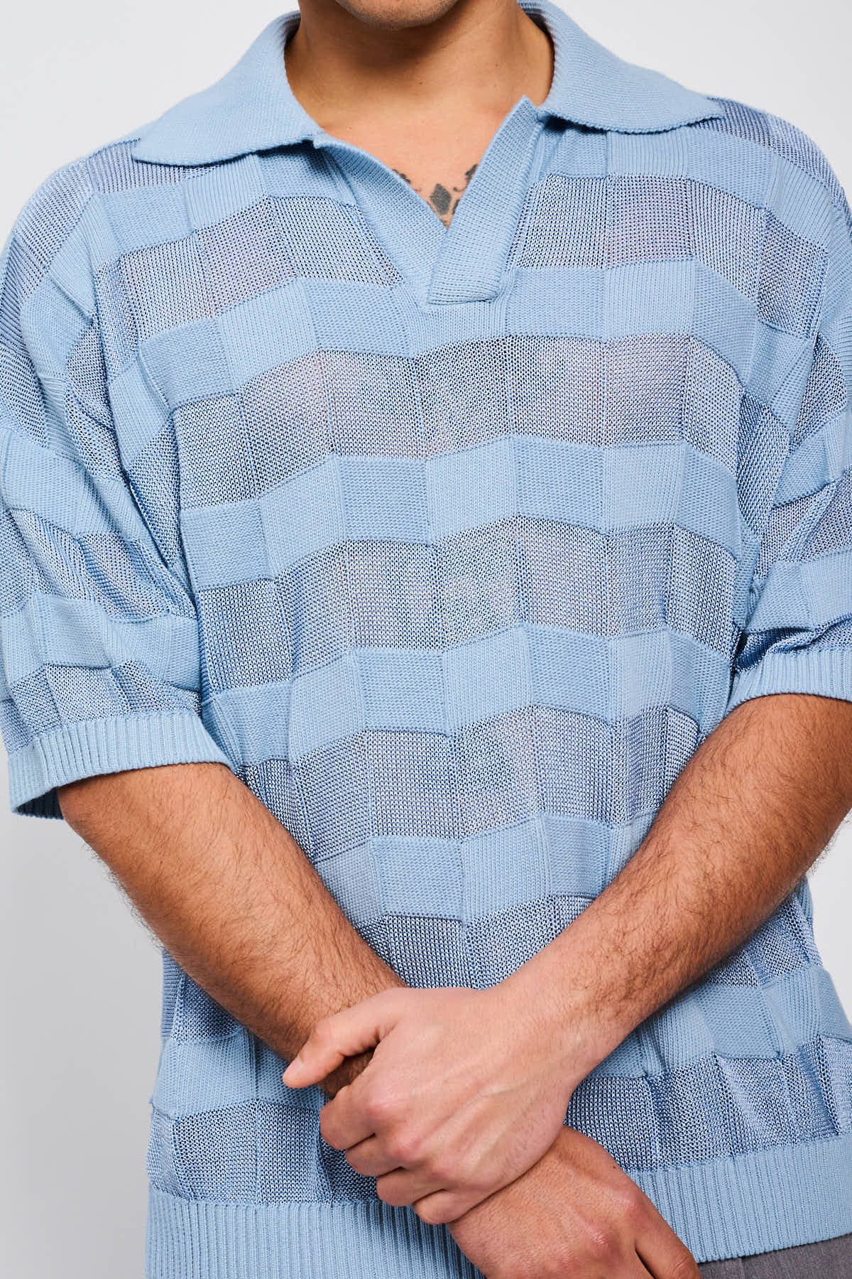STRIPES KNIT POLO