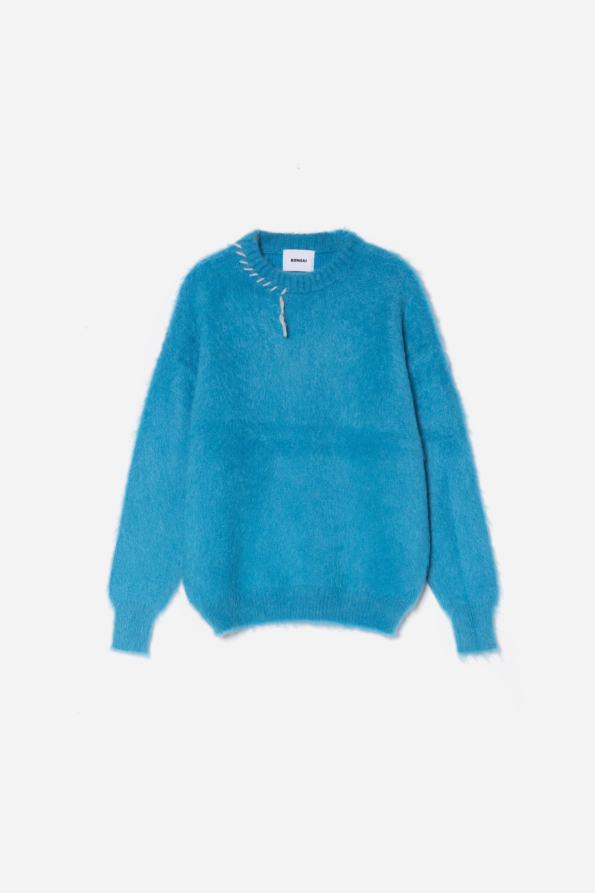 AZURE MOHAIR CREWNECK SWEATER