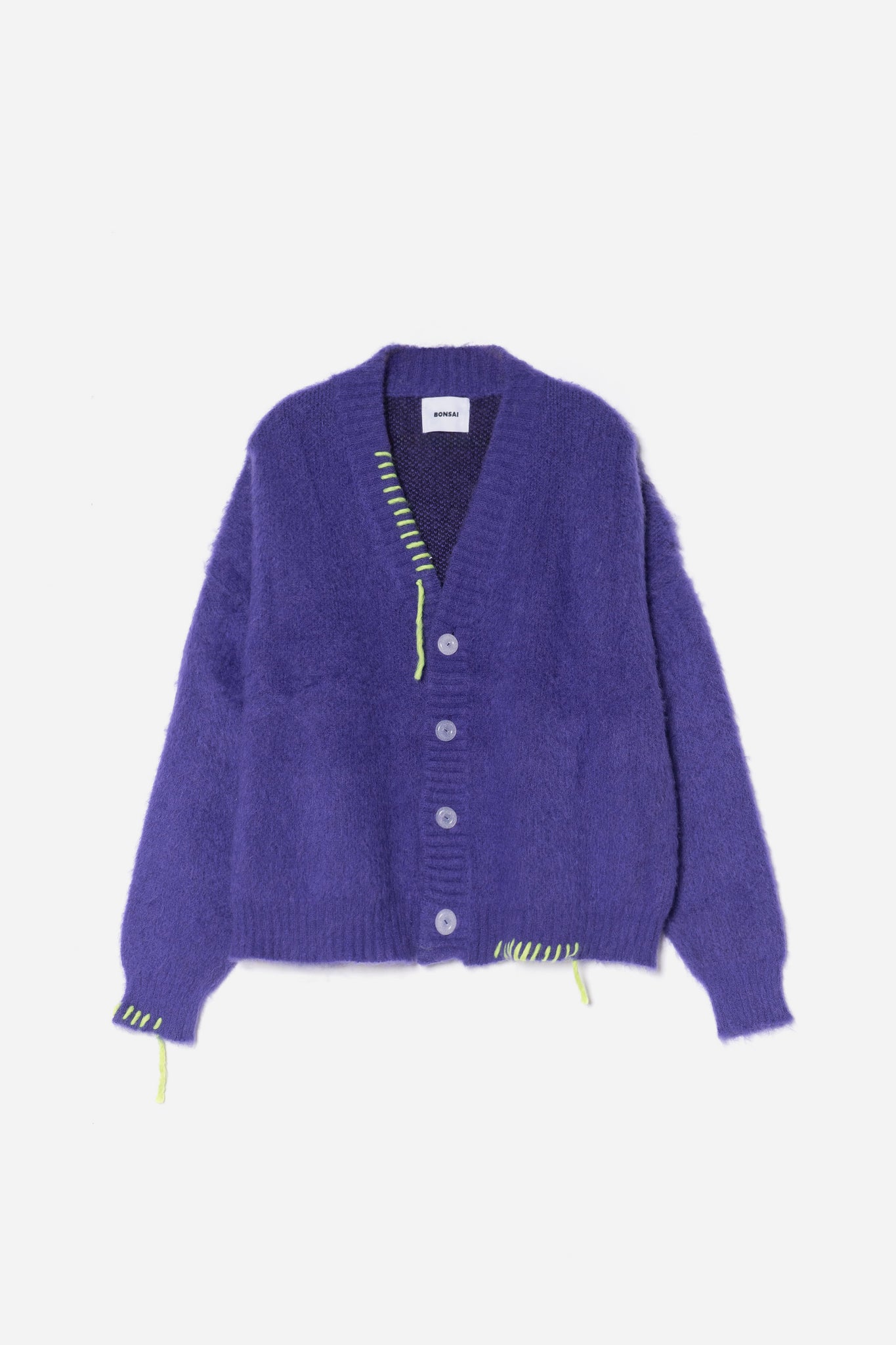 PURPLE MOHAIR CARDIGAN SWEATER