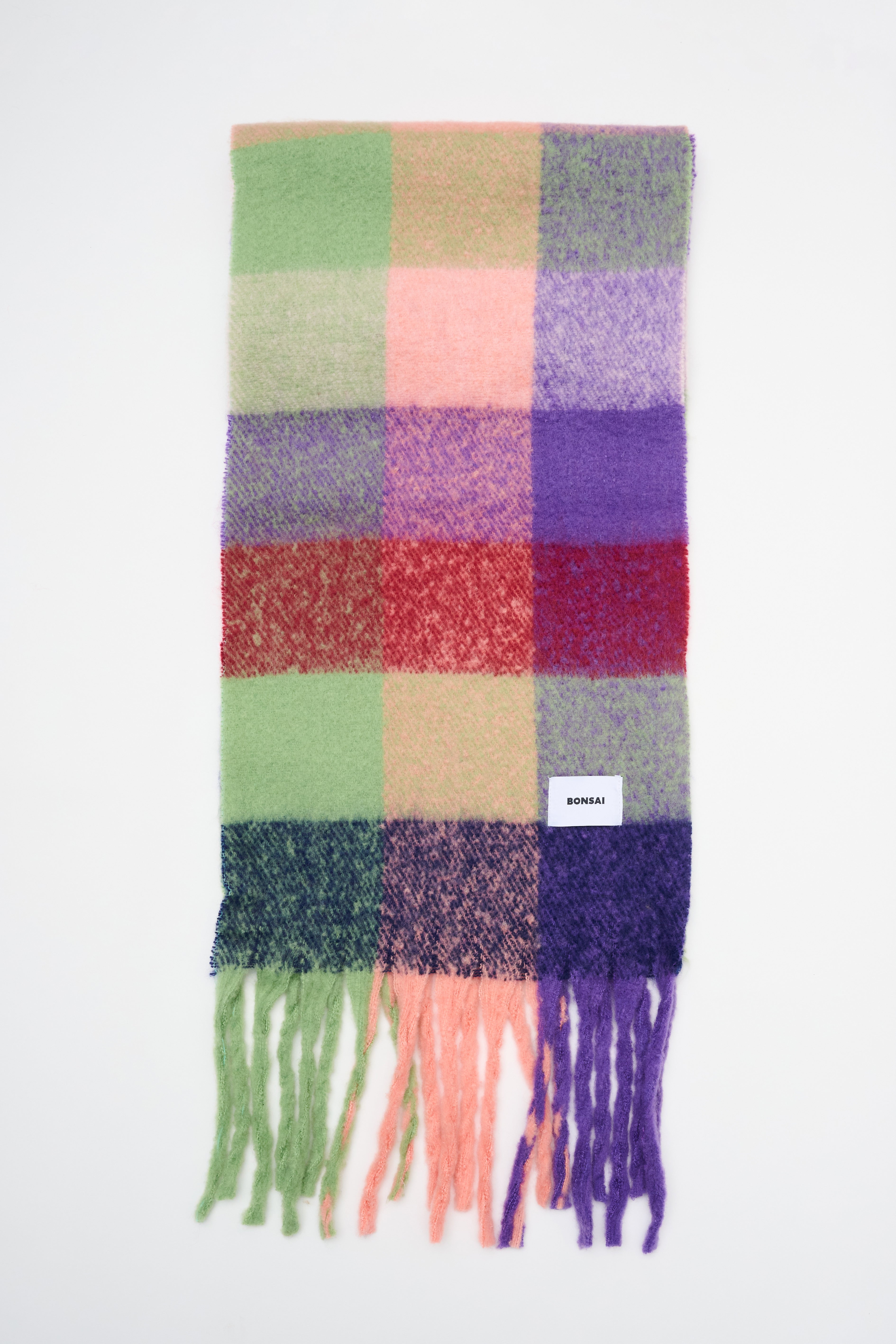 CHECK KNIT SCARF