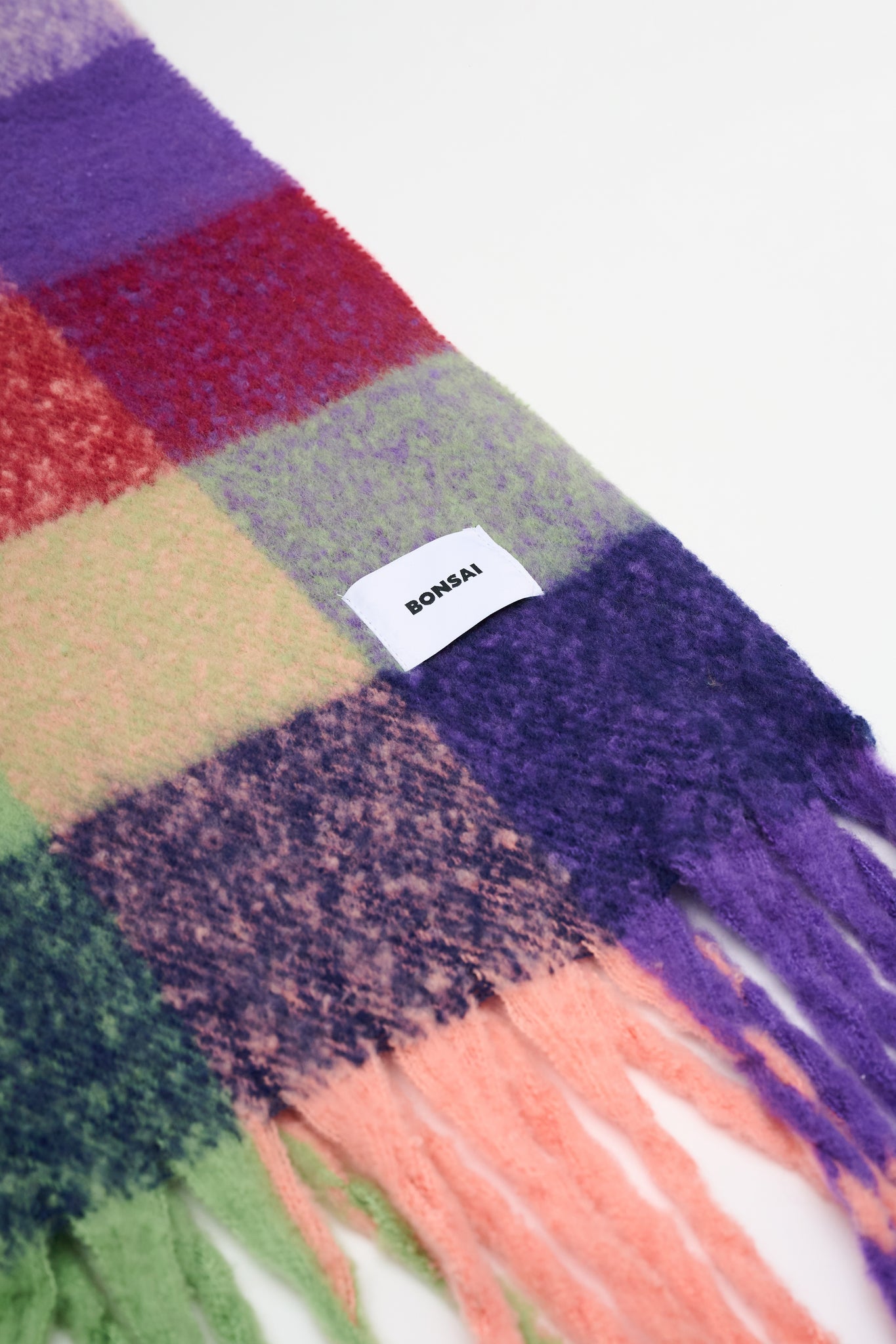 CHECK KNIT SCARF