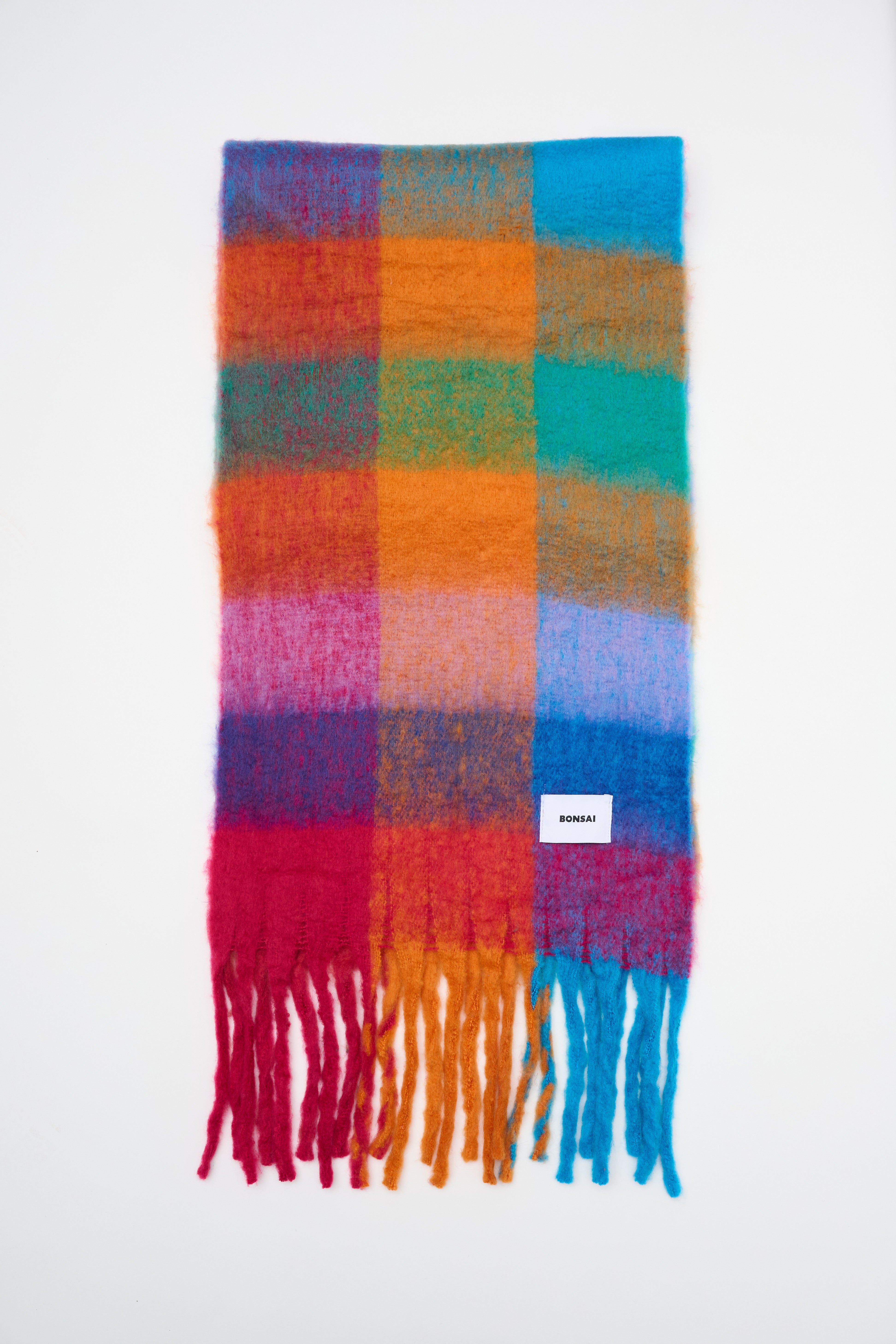 CHECK KNIT SCARF